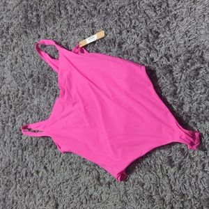 SKIMS Hot Pink Scoop Neck Bodysuit